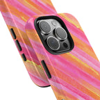 Pink Lemon Stripes Phone Case (Apple & Android) - Pink Sweetheart