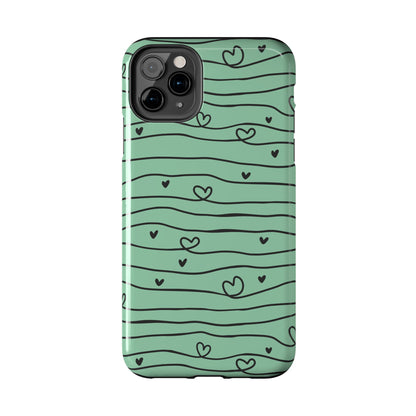 Scribble Love Hearts Phone Case