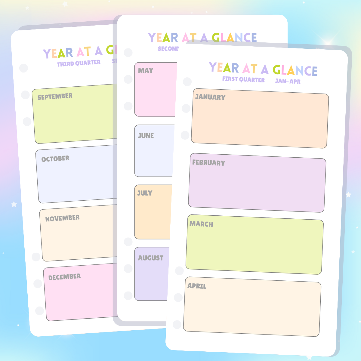 Single Page Saving Challenges & Trackers Inserts - A6