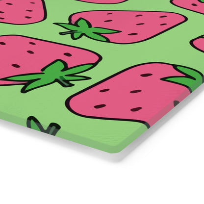 Strawberry Glass Cutting Board