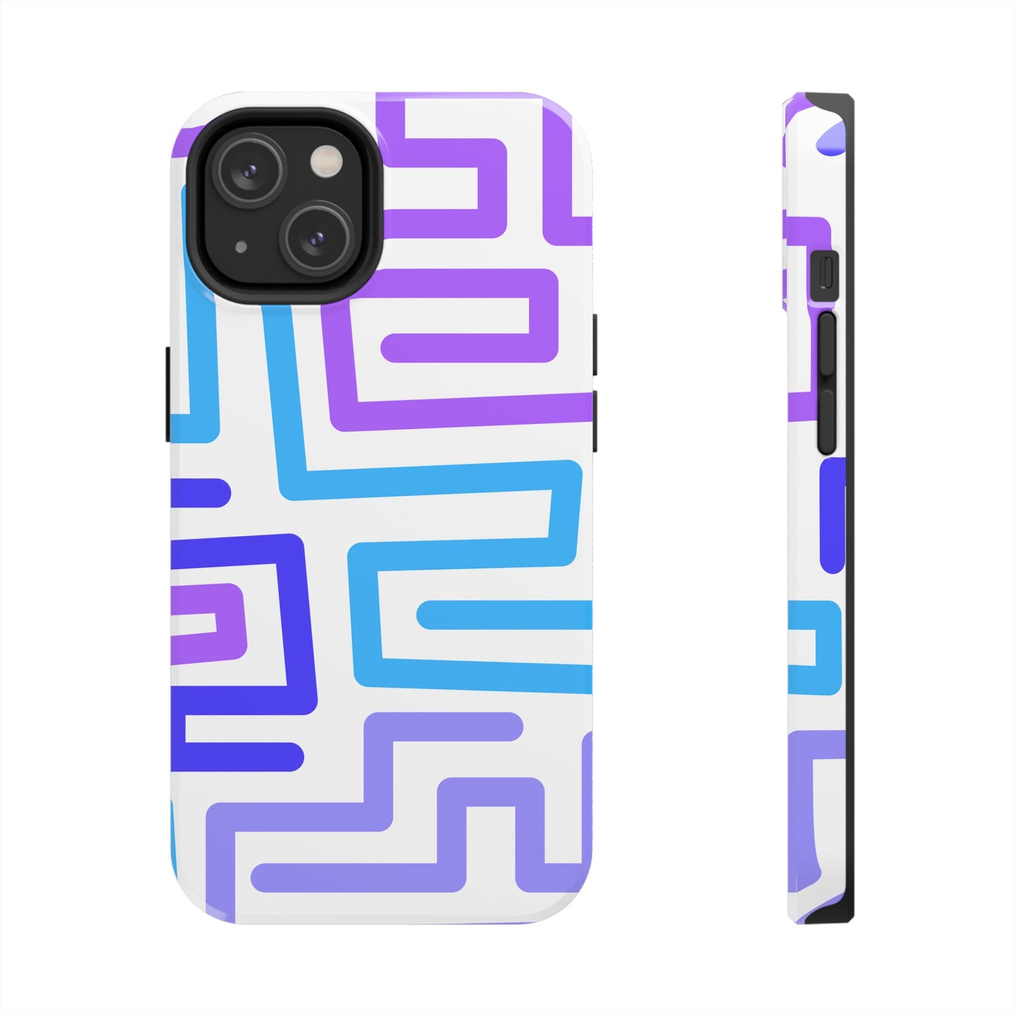 Abstract Neon Maze Phone Case