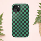 Checkered Kimono Tough Phone Case (Apple & Android) - Pink Sweetheart