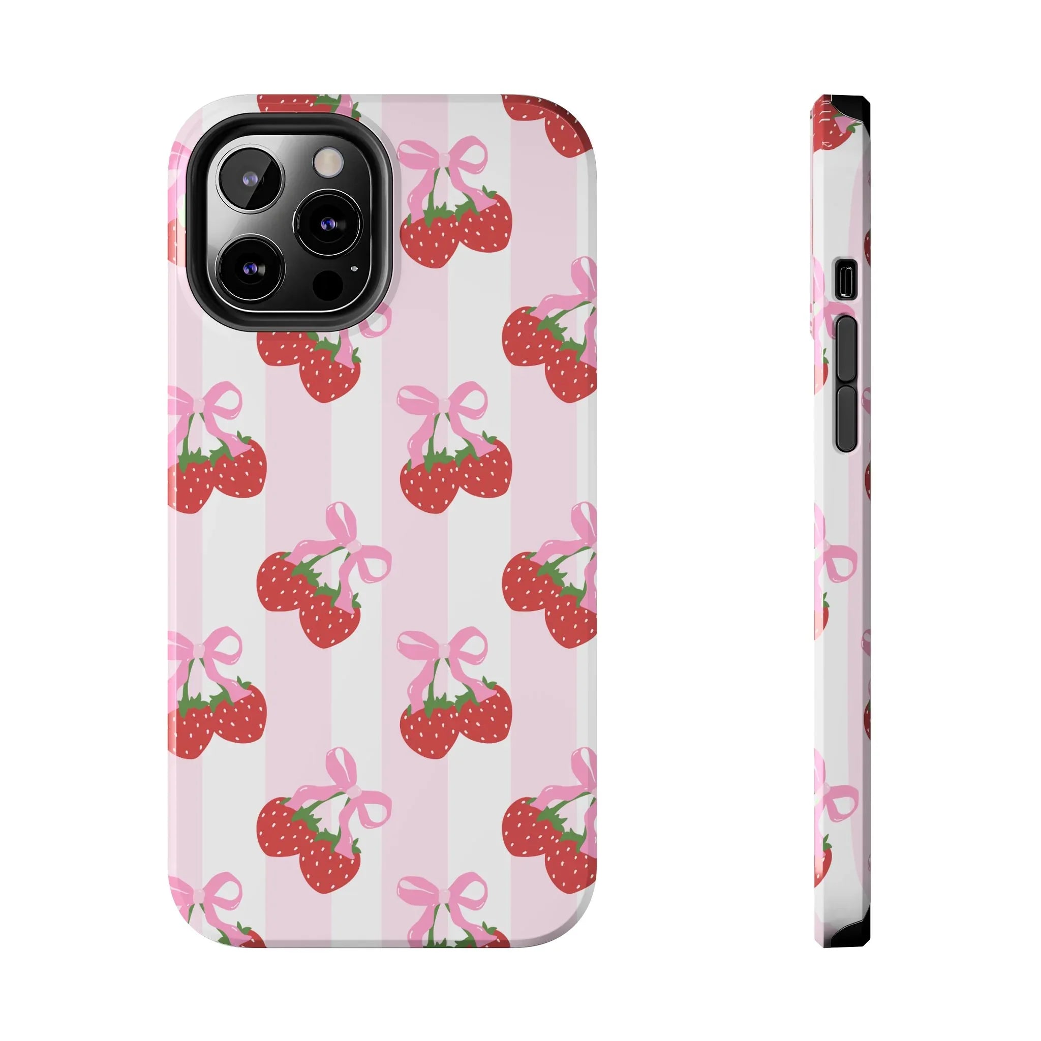 Strawberry Cherries Phone Case (Apple & Android) - Pink Sweetheart