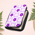 Checkered Orchid Floral Book Cover