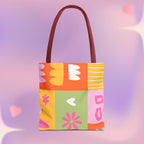 Vibrant Kawaii Floral Tote Bag
