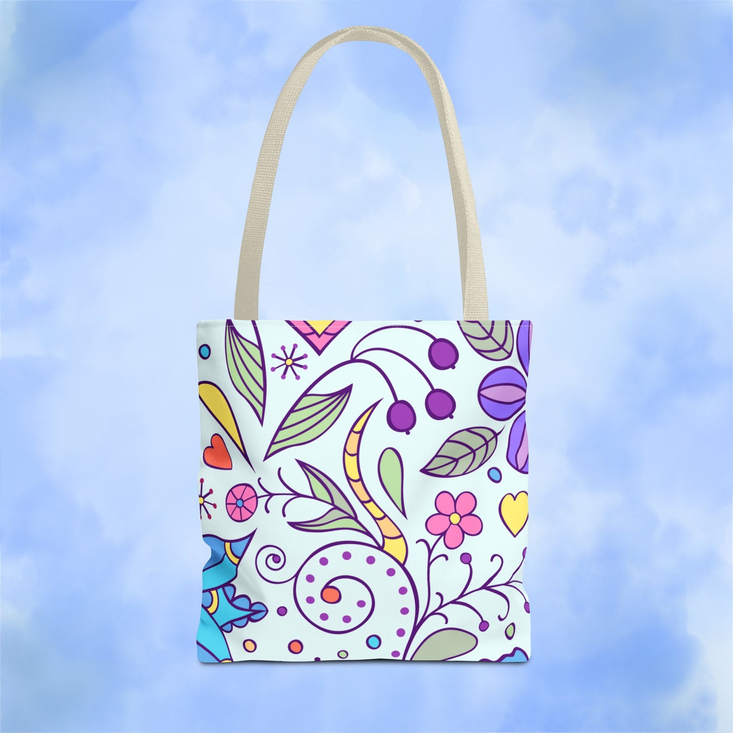 Tranquil Floral Botanicals Tote Bag