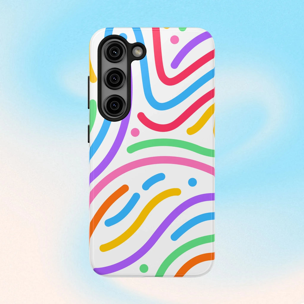 Rainbow Swirls Phone Case (Apple & Android) - Pink Sweetheart