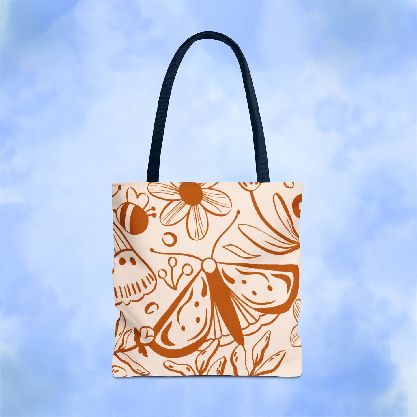 Autumn Butterfly Floral Tote Bag