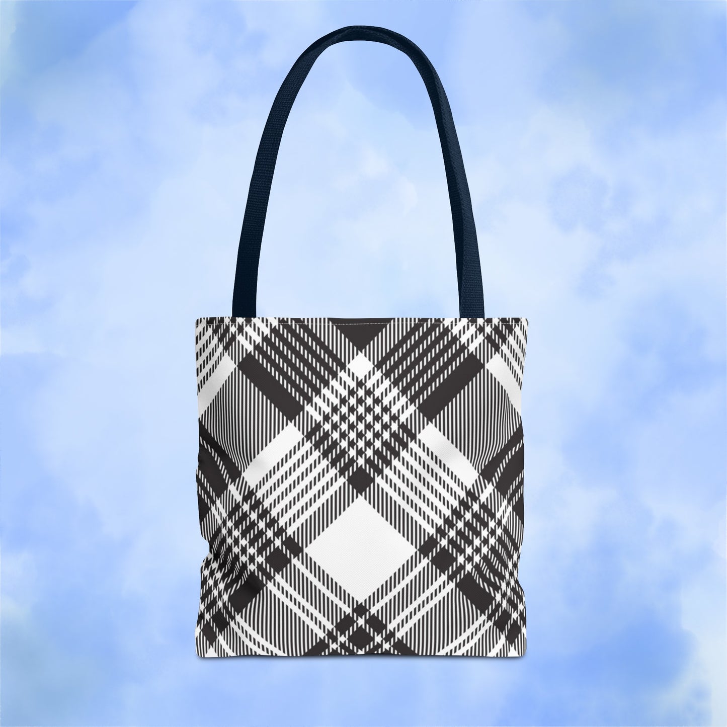 Black Check Tote Bag