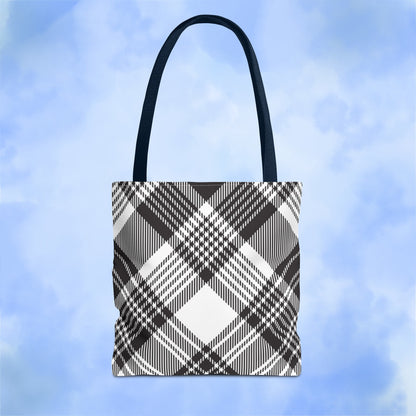 Black Check Tote Bag