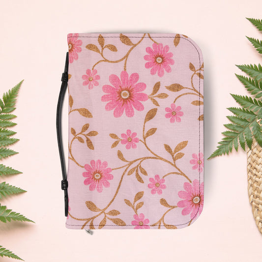 Vintage Pink Floral Book Cover