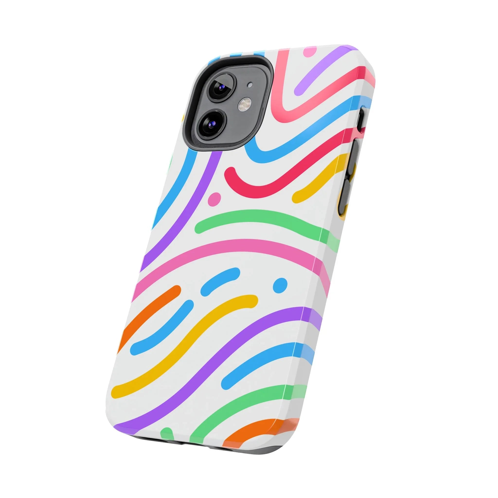 Rainbow Swirls Phone Case (Apple & Android) - Pink Sweetheart