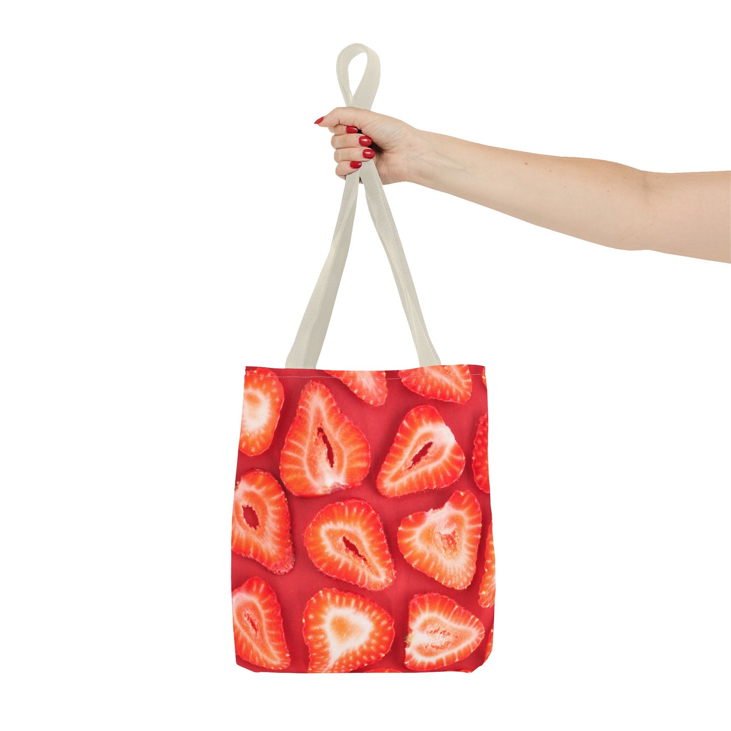 Sweet Sliced Strawberries Tote Bag