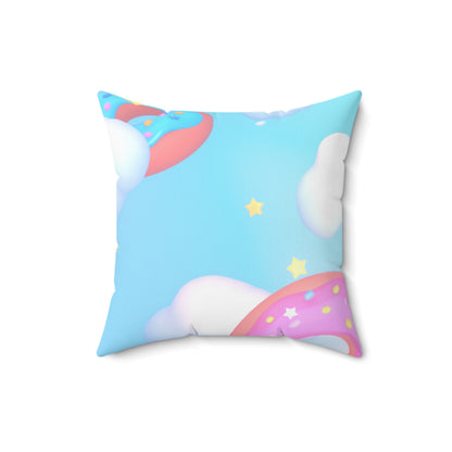 Sweet Donut Paradise Square Pillow