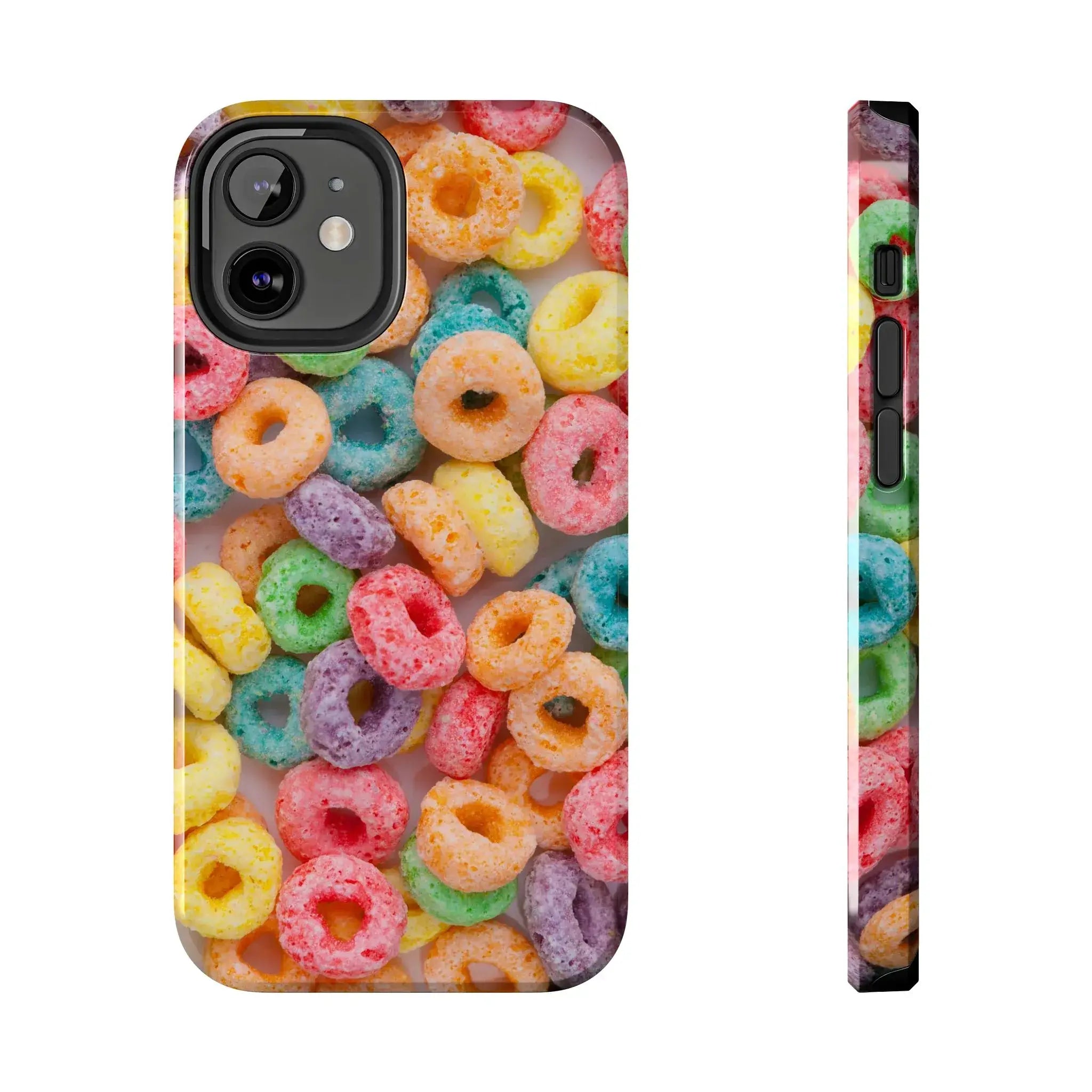 Morning Cereal Loops Phone Case (Apple & Android) - Pink Sweetheart