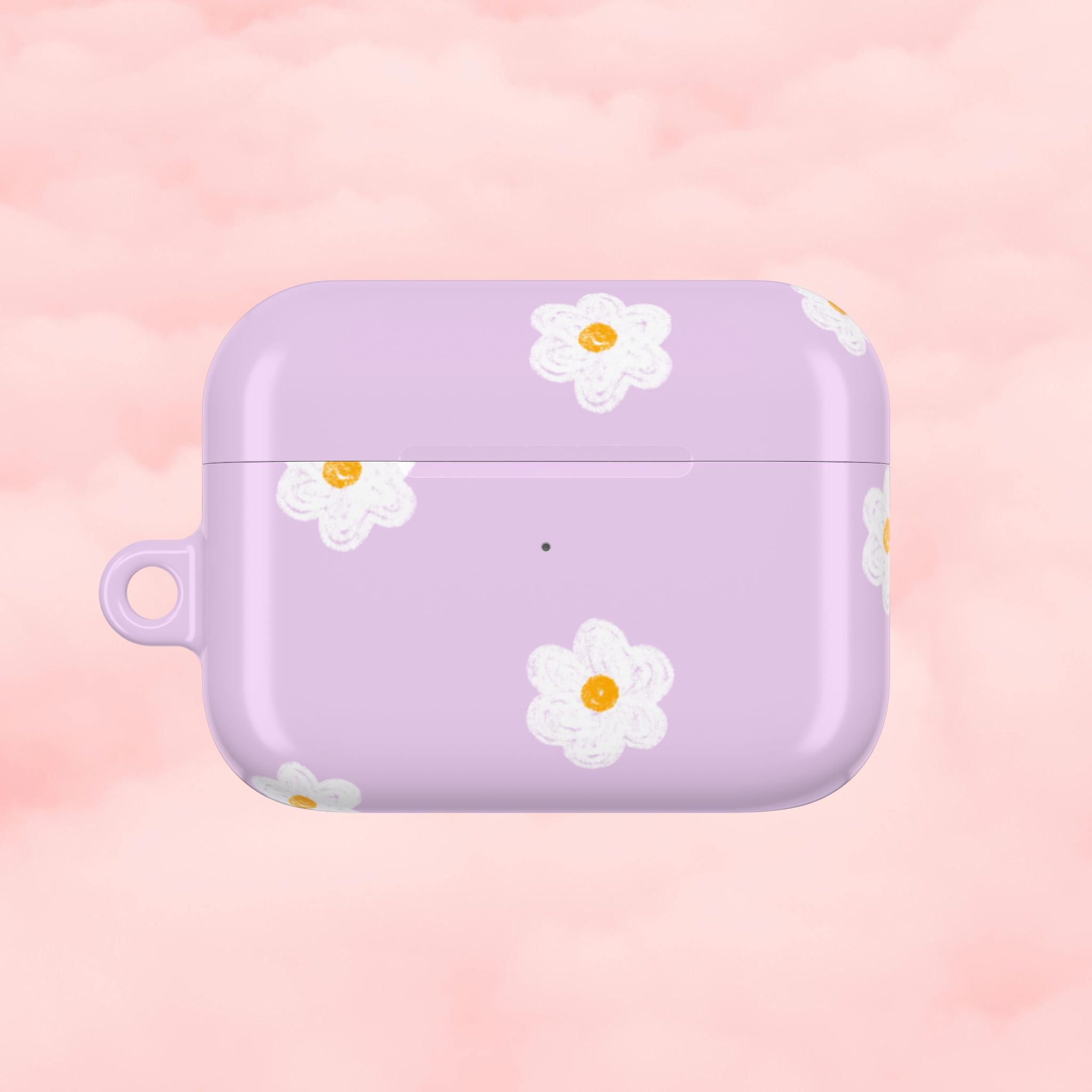 Purple Daisy Floral AirPod Case