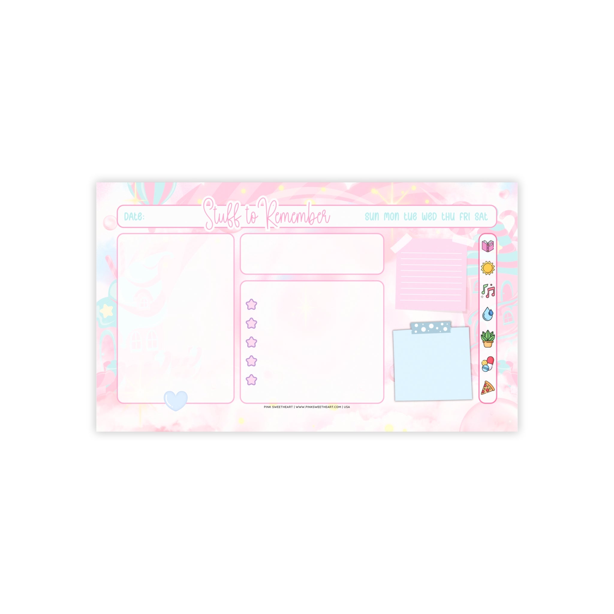Sweet Candy Land Sticky Note Pad