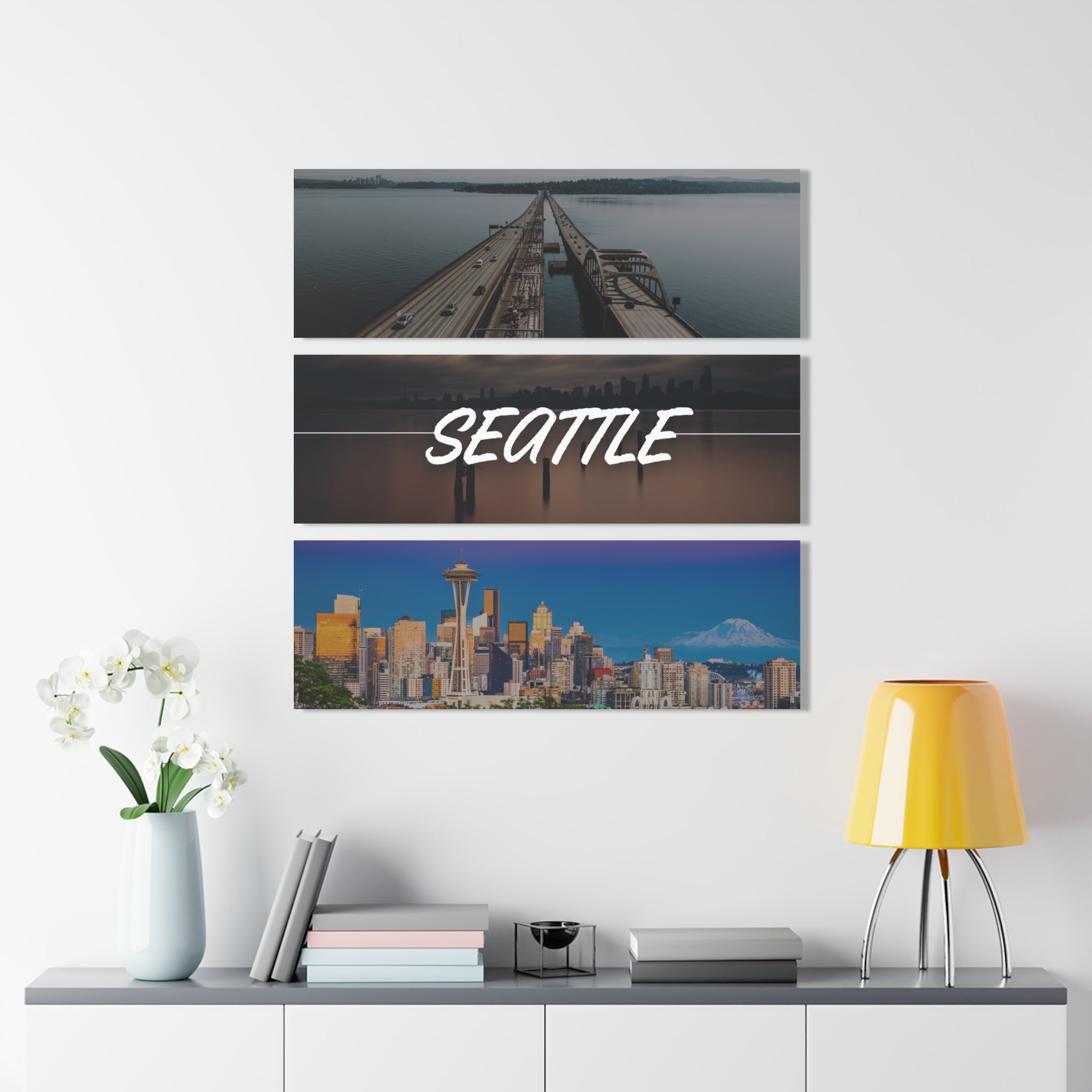 Seattle Skyline Acrylic Prints (Triptych)