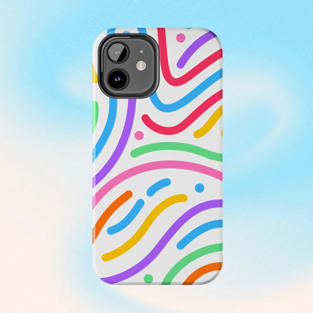 Rainbow Swirls Phone Case (Apple & Android) - Pink Sweetheart