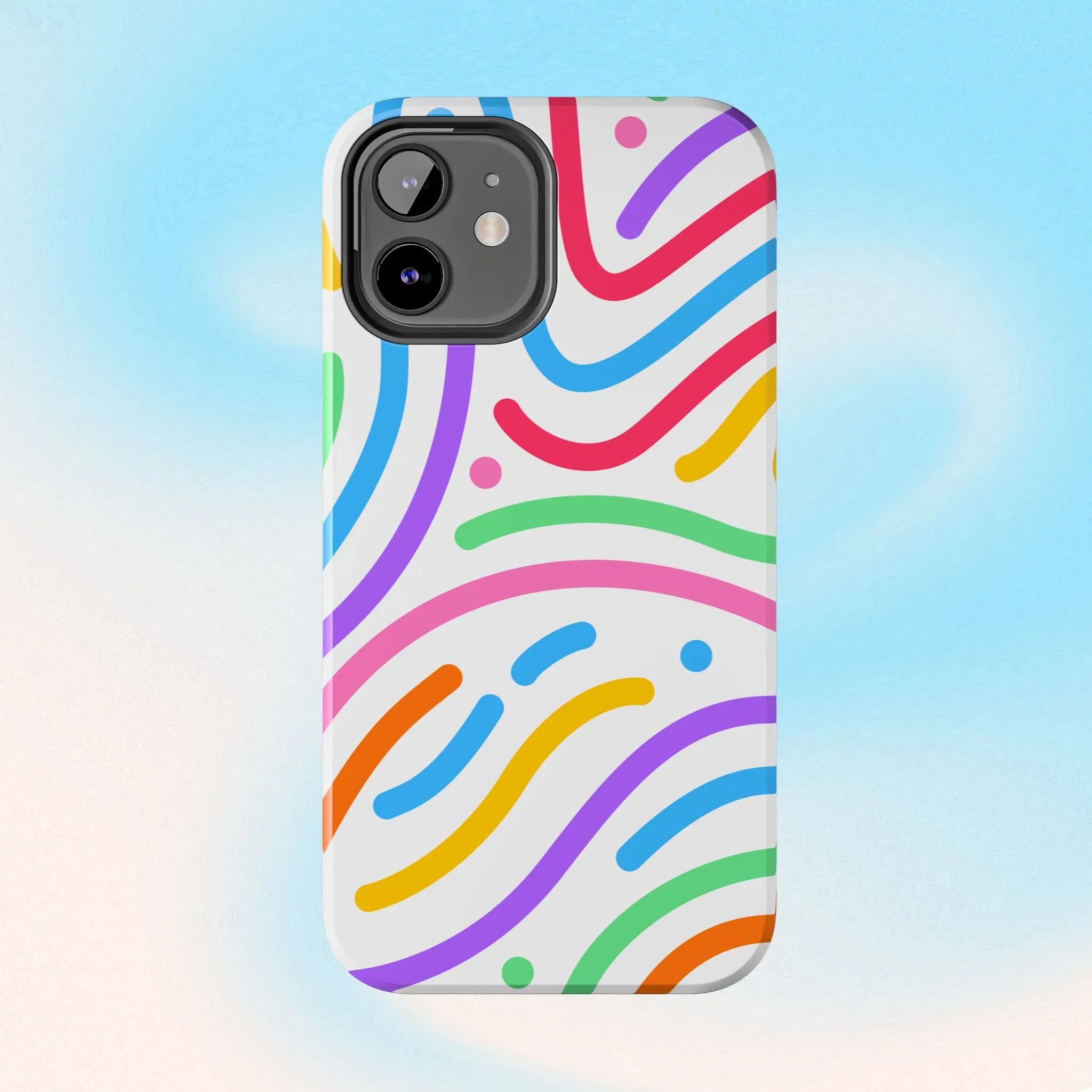 Rainbow Swirls Phone Case (Apple & Android) - Pink Sweetheart