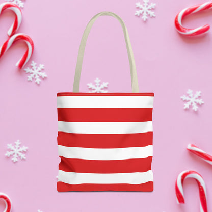 Red & White Peppermint Tote Bag