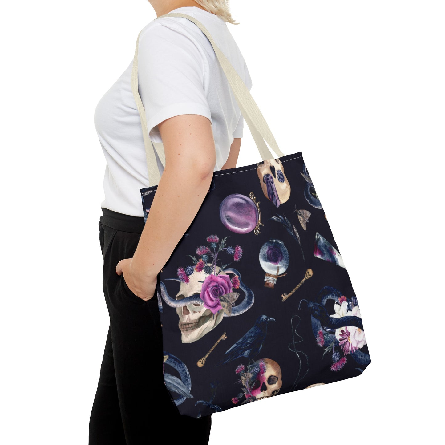 Gothic Floral Tote Bag