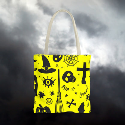 Spooky Neon Halloween Tote Bag