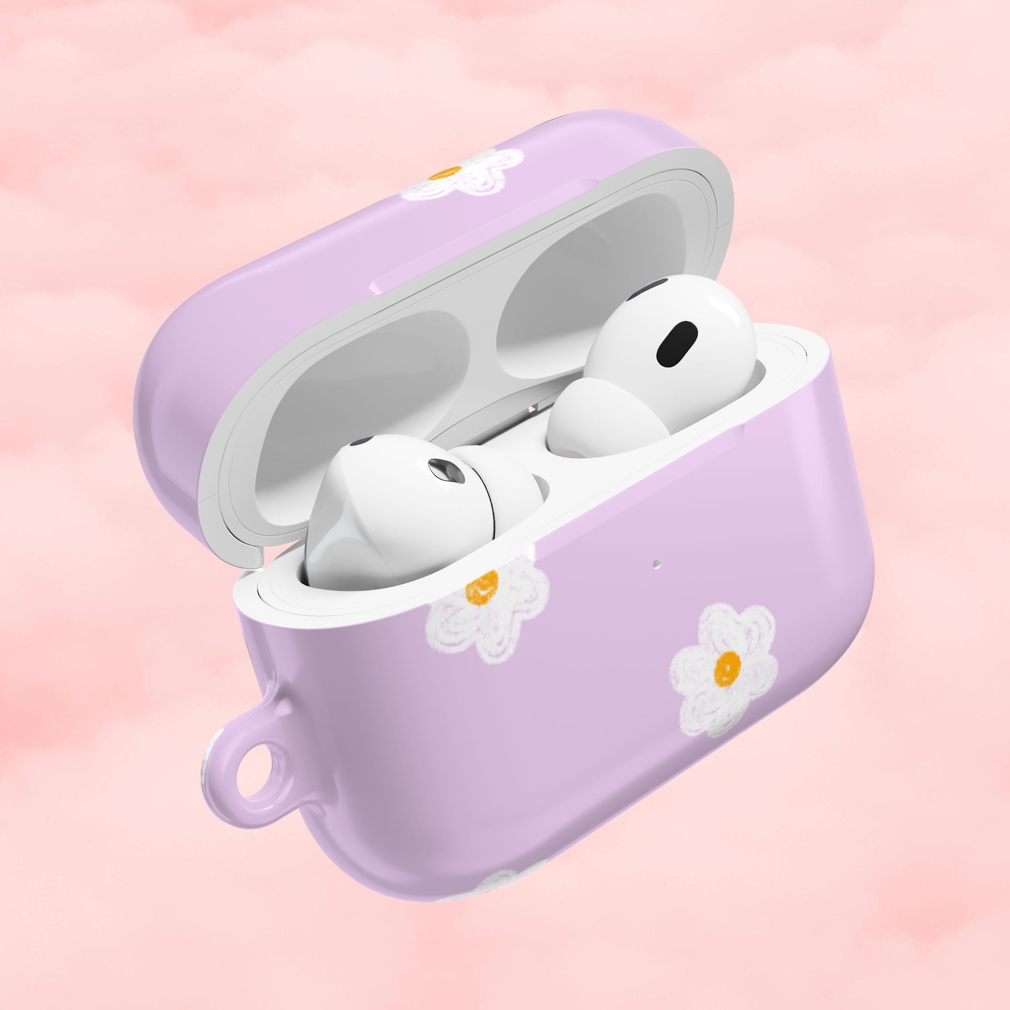 Purple Daisy Floral AirPod Case