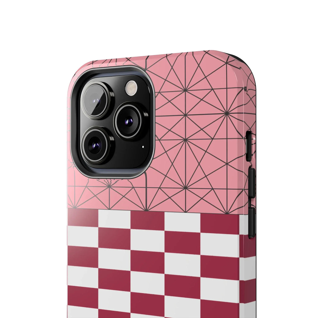 Geometric Kimono Tough Phone Case (Apple & Android) - Pink Sweetheart