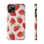Cute Strawberries Phone Case (Apple & Android) - Pink Sweetheart
