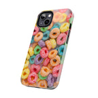 Morning Cereal Loops Phone Case (Apple & Android) - Pink Sweetheart