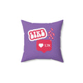 Doing It For Likes Square Pillow - Purple - Pink Sweetheart