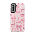 Pink Bow Ribbons Phone Case (Apple & Android) - Pink Sweetheart