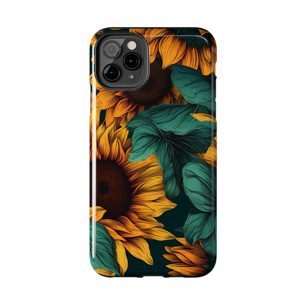 Dark Sunflower Phone Case (Apple & Android)