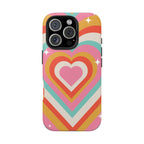Psychedelic Hearts Phone Case (Apple & Android) - Pink Sweetheart