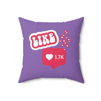 Doing It For Likes Square Pillow - Purple
