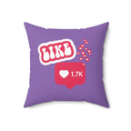 Doing It For Likes Square Pillow - Purple
