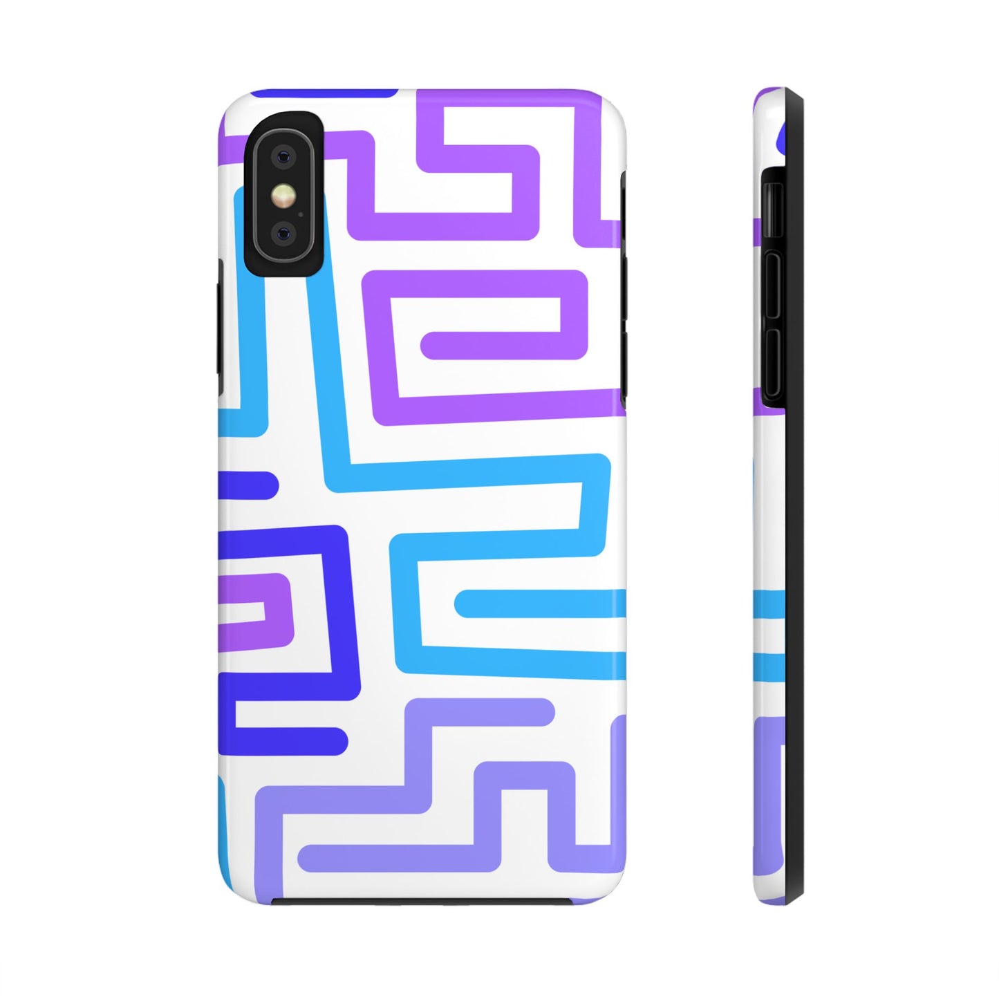 Abstract Neon Maze Phone Case