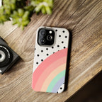Polka Dot Rainbow Phone Case (Apple & Android) - Pink Sweetheart