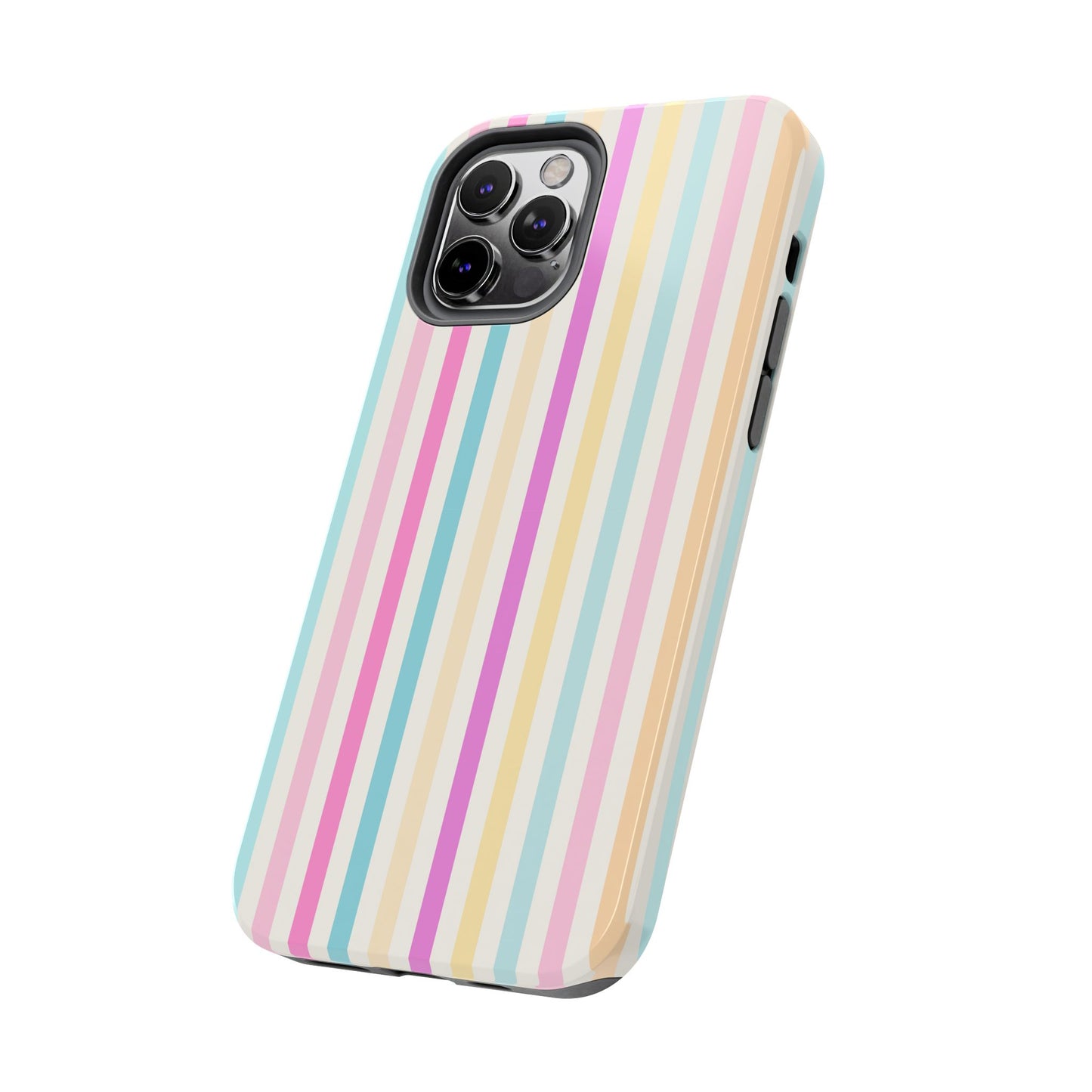 Pastel Candy Stripes Phone Cases