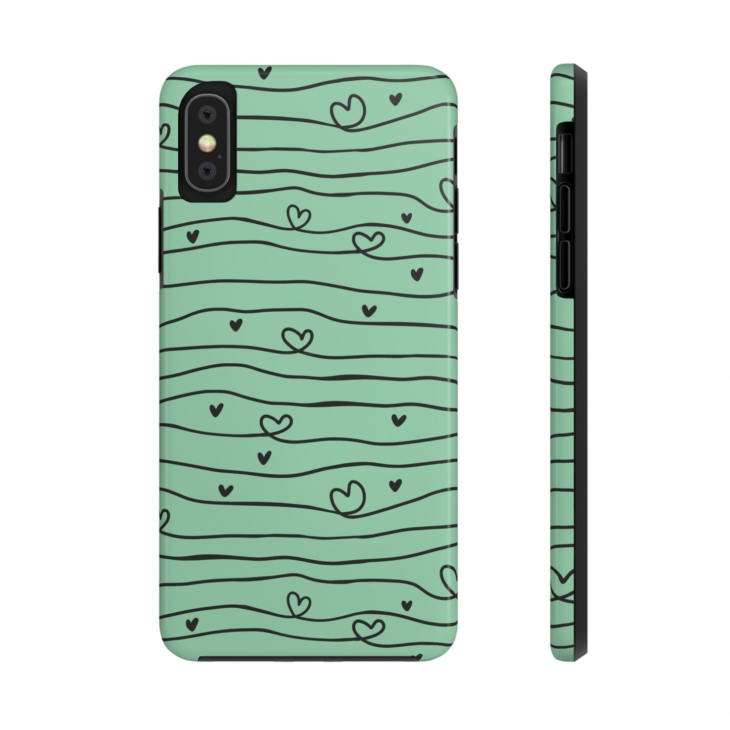 Scribble Love Hearts Phone Case