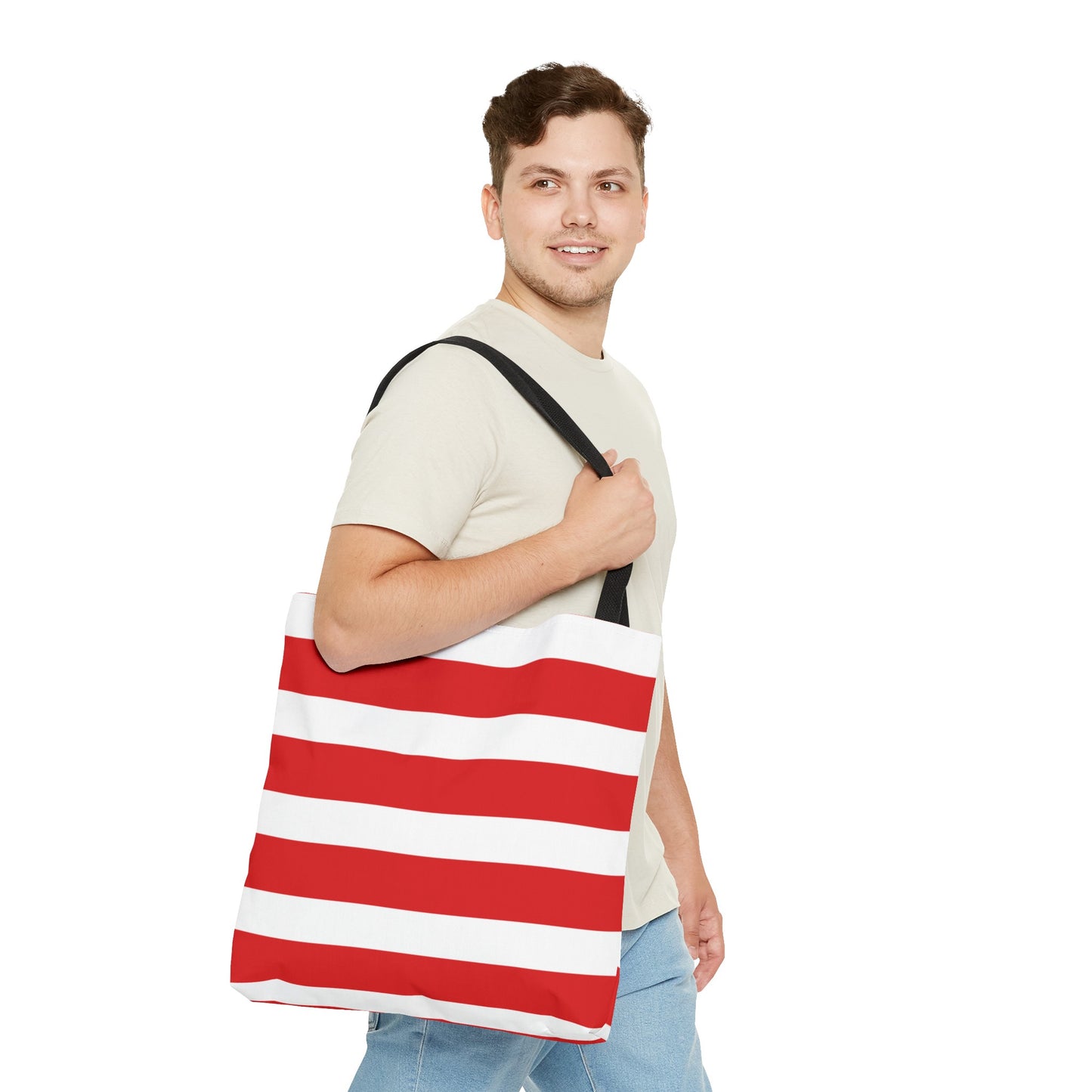 Red & White Peppermint Tote Bag