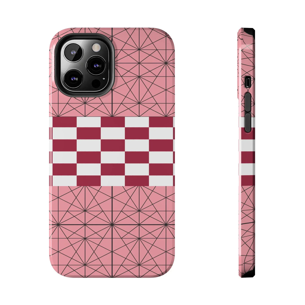 Geometric Kimono Tough Phone Case (Apple & Android) - Pink Sweetheart