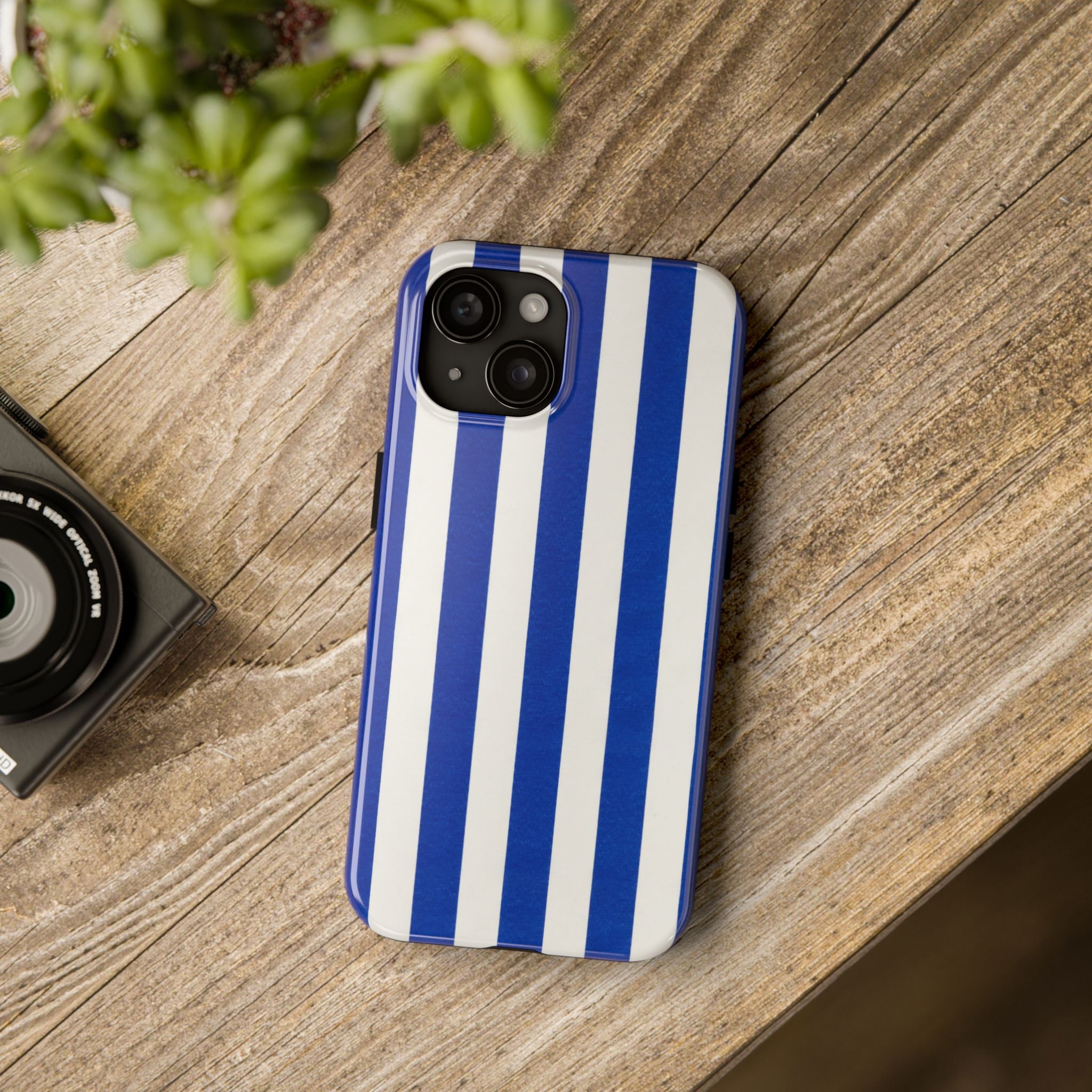 Blue & White Stripes Phone Case (Apple & Android)