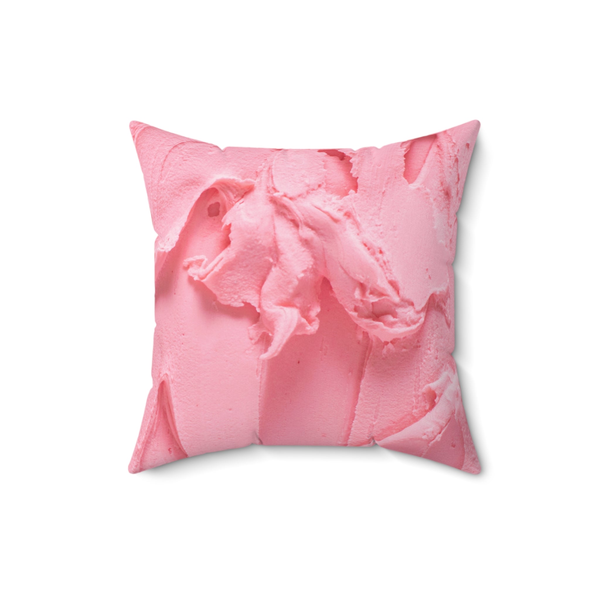 Pretty Pink Frosting Square Pillow