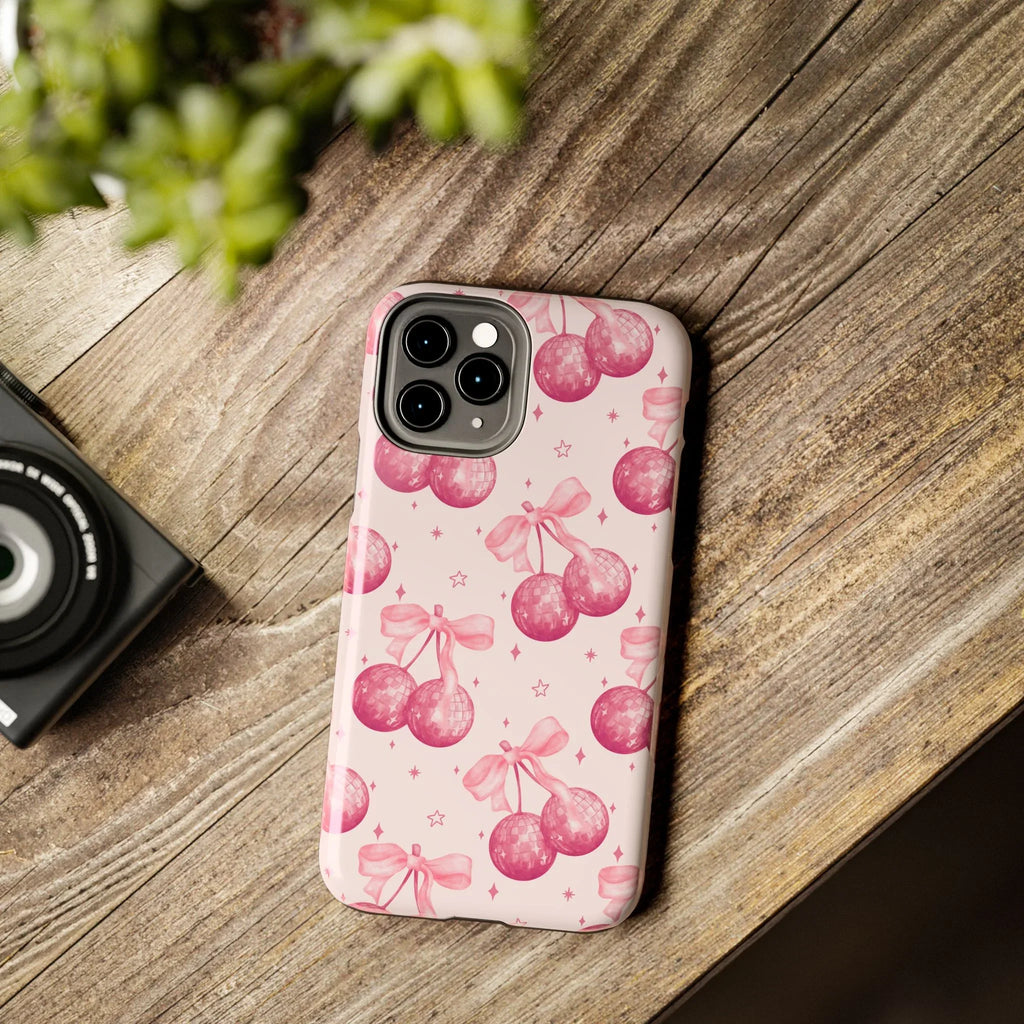 Disco Cherries Phone Case (Apple & Android) - Pink Sweetheart