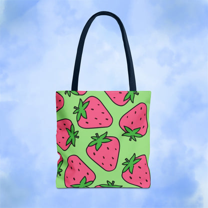 Cartoon Strawberries Tote Bag