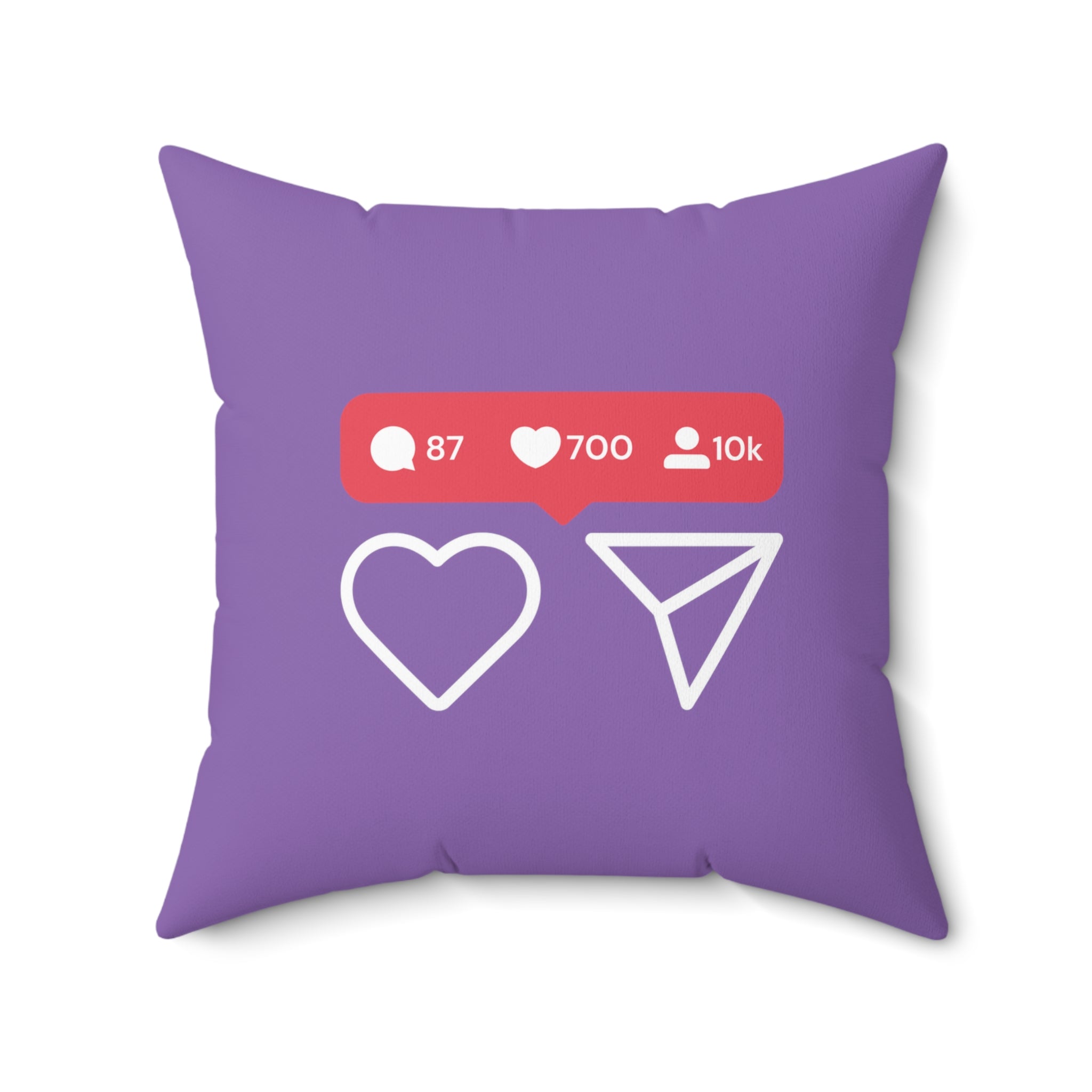 Influencer Engagement Square Pillow - Purple