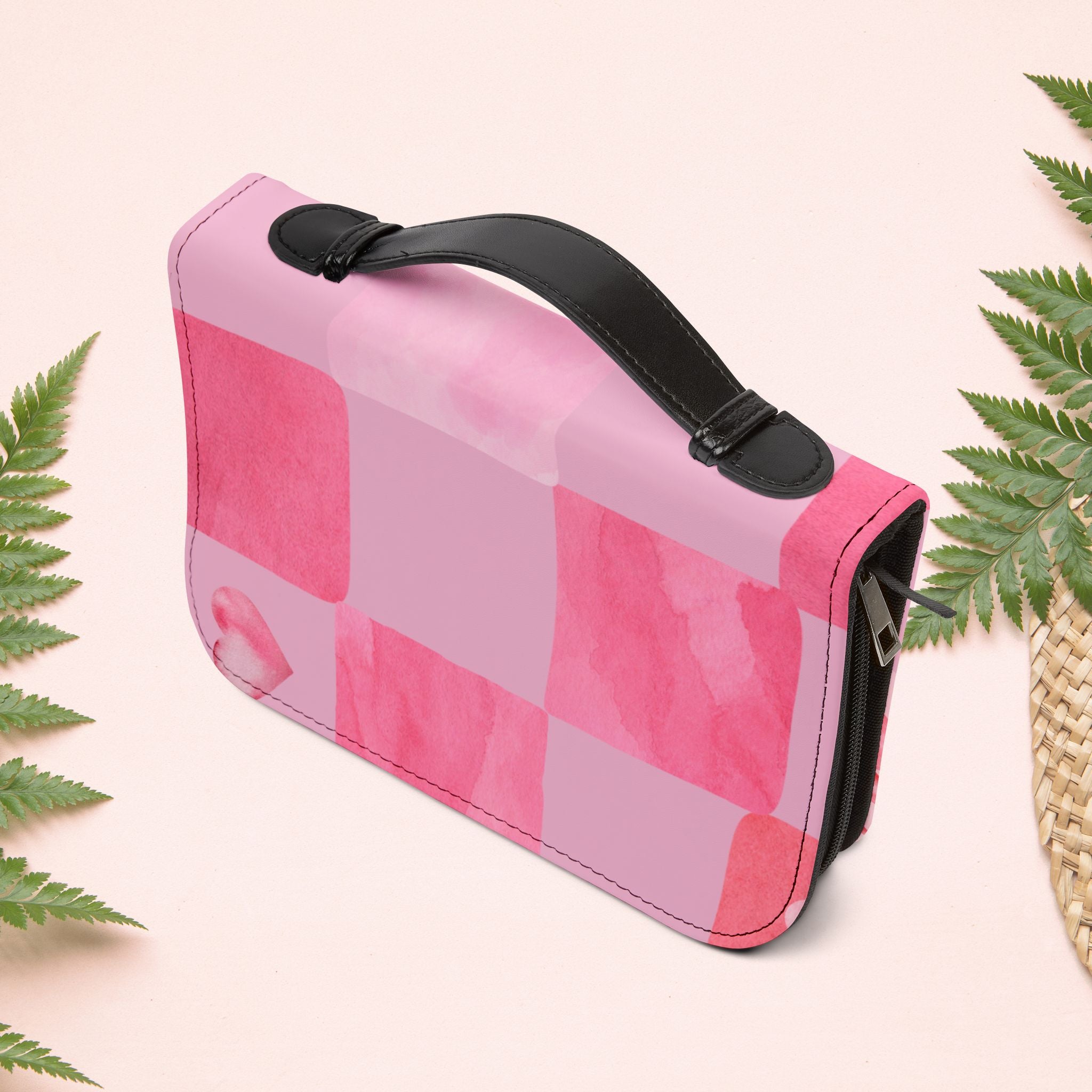 Peachy Pink Squares Book Cover