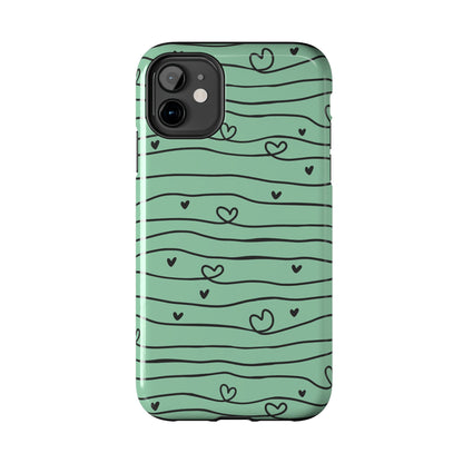 Scribble Love Hearts Phone Case